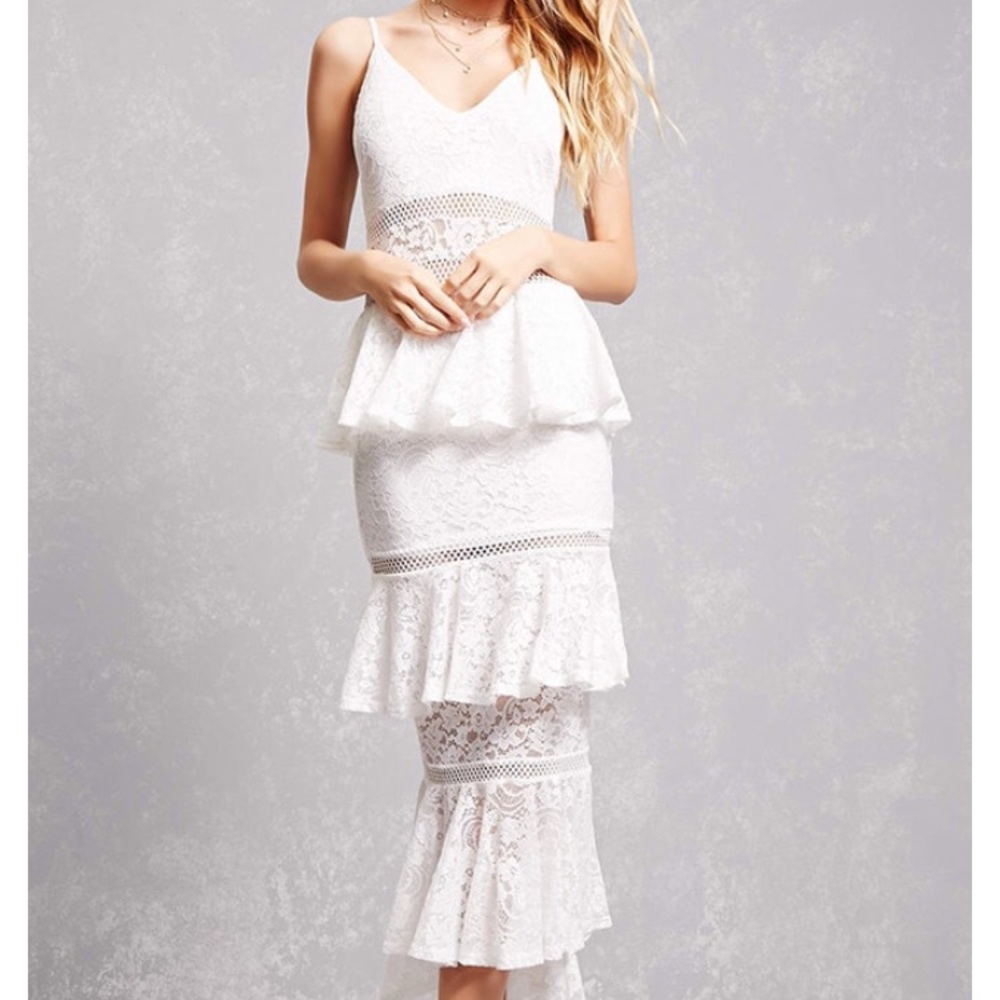 Floral Crochet Mermaid Dress